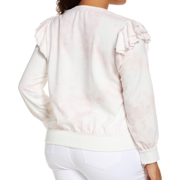 1.State Tie Die Pink Ruffle Sweatshirt Size 1X - Picture 5 of 7